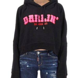 Refresh your wardrobe with the Dsquared2 women's SWEATSHIRT WITH LOGO in Black