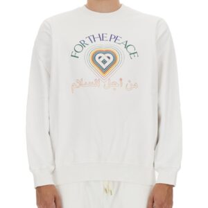 Refresh your wardrobe with the CASABLANCA men's SWEATSHIRT WITH LOGO in White