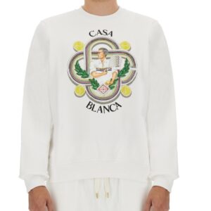 Refresh your wardrobe with the CASABLANCA men's SWEATSHIRT WITH LOGO in White