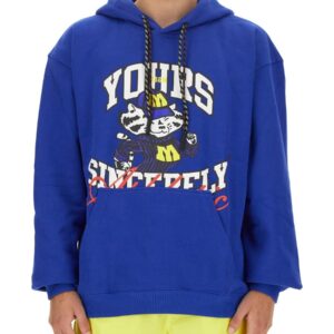 Discover the authentic msgm men's SWEATSHIRT WITH LOGO in Blue