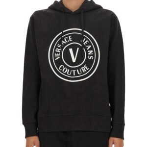 Explore the authentic Versace Jeans Couture men's SWEATSHIRT WITH LOGO in Black