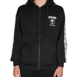 Refresh your wardrobe with the Moschino men's SWEATSHIRT WITH LOGO in Black