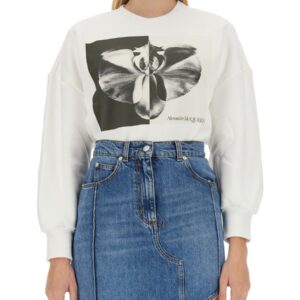 Explore the authentic Alexander Mcqueen women's SWEATSHIRT WITH LOGO in MULTICOLOUR