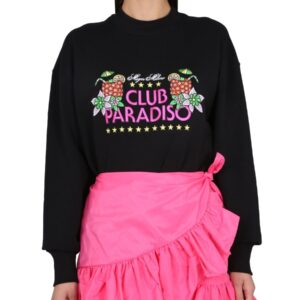 Elevate your look with the msgm women's SWEATSHIRT WITH LOGO in Black