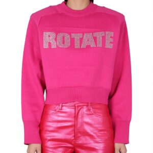 Explore the authentic ROTATE BIRGER CHRISTENSEN women's SWEATSHIRT WITH LOGO in Fuchsia