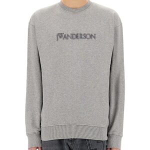 Refresh your wardrobe with the jw anderson men's SWEATSHIRT WITH LOGO in Grey