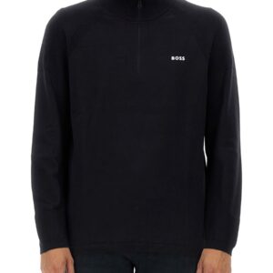 Refresh your wardrobe with the Boss men's SWEATSHIRT WITH LOGO in Blue