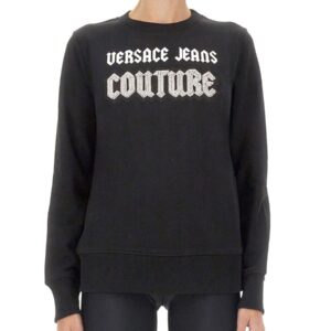 Explore the authentic Versace Jeans Couture women's SWEATSHIRT WITH LOGO in Black