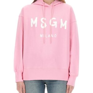 Discover the authentic msgm women's SWEATSHIRT WITH LOGO in Pink