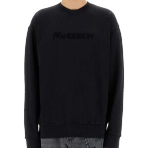 Refresh your wardrobe with the jw anderson men's SWEATSHIRT WITH LOGO in Black