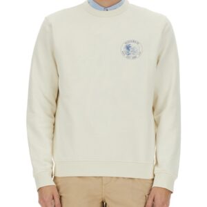 Refresh your wardrobe with the Woolrich men's SWEATSHIRT WITH LOGO in Ivory