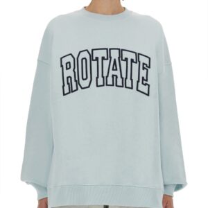 Explore the authentic ROTATE BIRGER CHRISTENSEN women's SWEATSHIRT WITH LOGO in Baby blue