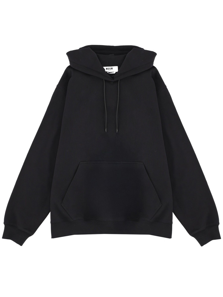 Discover the authentic msgm men's SWEATSHIRT WITH LOGO in Black