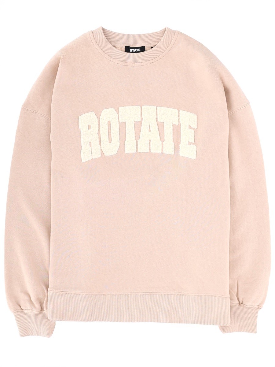Discover the authentic ROTATE women's SWEATSHIRT WITH LOGO in Pink
