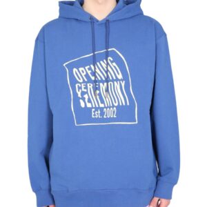 Explore the authentic OPENING CEREMONY men's SWEATSHIRT WITH LOGO BOX in Azure