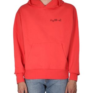 Explore the authentic SUNFLOWER men's SWEATSHIRT WITH LOGO EMBROIDERY in Red