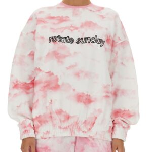 Explore the authentic ROTATE BIRGER CHRISTENSEN women's SWEATSHIRT WITH LOGO EMBROIDERY in Pink