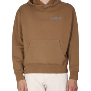 Explore the authentic SUNFLOWER men's SWEATSHIRT WITH LOGO EMBROIDERY in beige