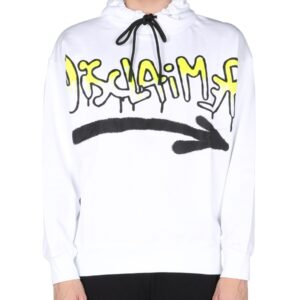 Explore the authentic Disclaimer men's SWEATSHIRT WITH LOGO PRINT in White