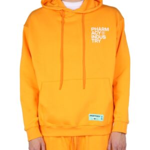 Discover the authentic PHARMACY INDUSTRY men's SWEATSHIRT WITH LOGO PRINT in orange