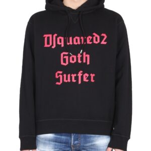 Explore the authentic Dsquared2 men's SWEATSHIRT WITH LOGO PRINT in Black