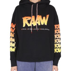 Refresh your wardrobe with the ARIES unisex SWEATSHIRT WITH LOGO PRINT in Black