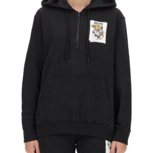 Explore the authentic Moschino women's SWEATSHIRT WITH LOGO PRINT in Black