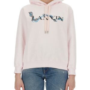 Refresh your wardrobe with the Lanvin women's SWEATSHIRT WITH PRINT in Pink