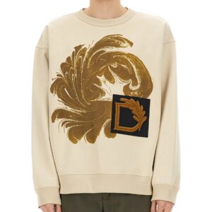 Explore the authentic Dries Van Noten men's SWEATSHIRT WITH PRINT in beige