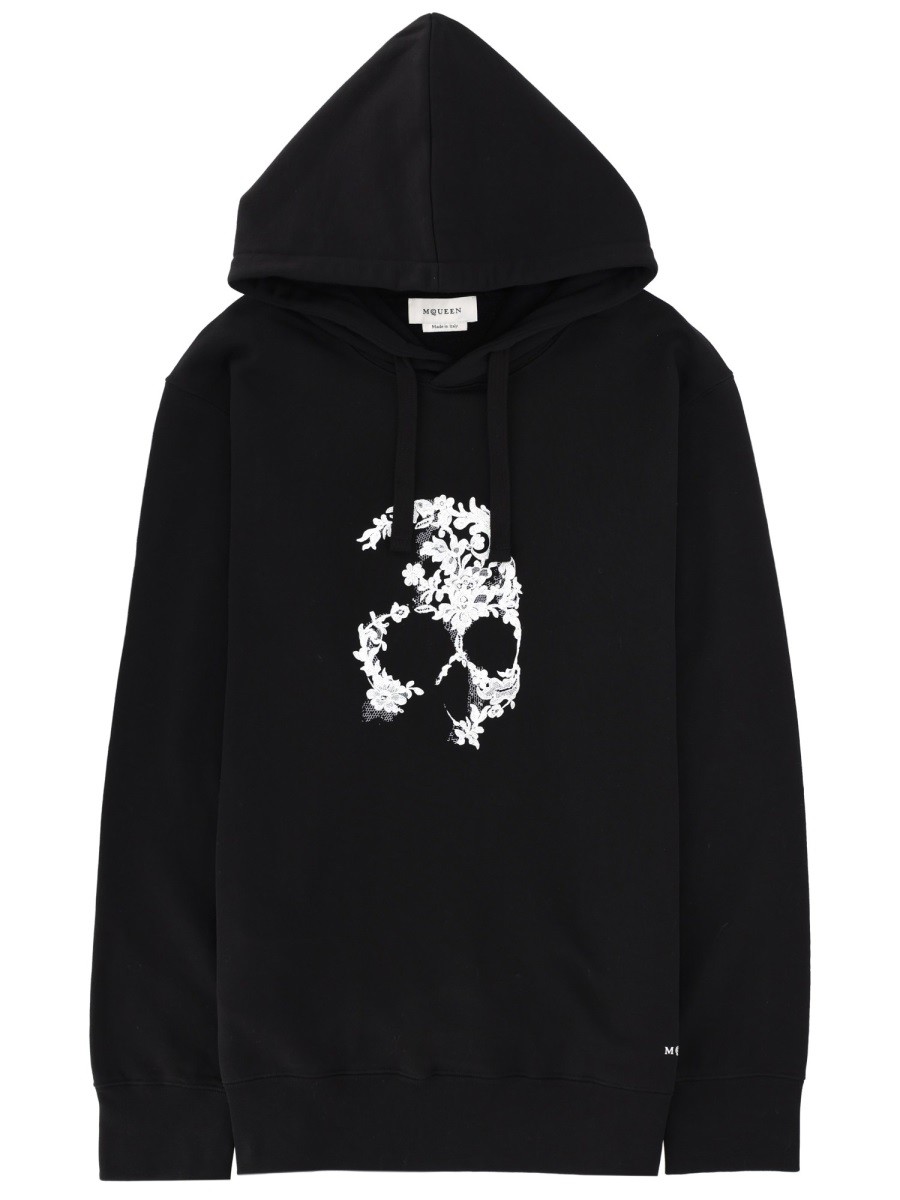 Explore the authentic Alexander Mcqueen men's SWEATSHIRT WITH "SKULL MOTIF" in Black