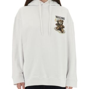 Explore the authentic Moschino women's SWEATSHIRT WITH "TEDDY" PRINT in White