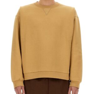 Refresh your wardrobe with the Gucci men's SWEATSHIRT WITH WEB RIBBON in beige