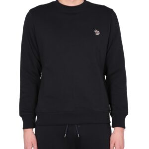 Explore the authentic PS BY PAUL SMITH men's SWEATSHIRT WITH ZEBRA EMBROIDERY in Black