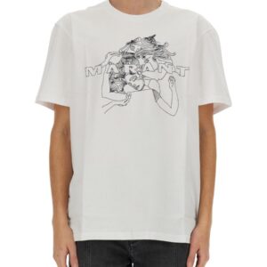 Refresh your wardrobe with the MARANT men's T-SHIRT "HONORE" in White