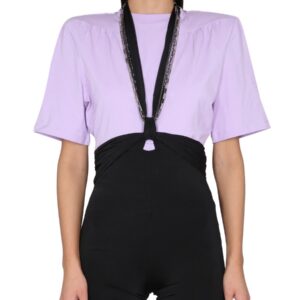 Discover the authentic The Attico women's T-SHIRT JEWEL in Lilac