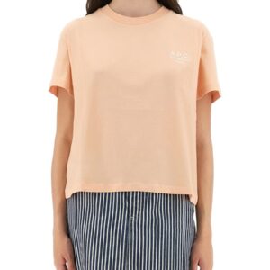 Refresh your wardrobe with the A.P.C. women's T-SHIRT "RUE MADAME GOTS" in Pink