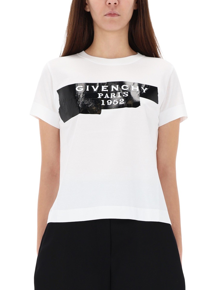 Discover the authentic Givenchy women's T-SHIRT "TAPE" in White