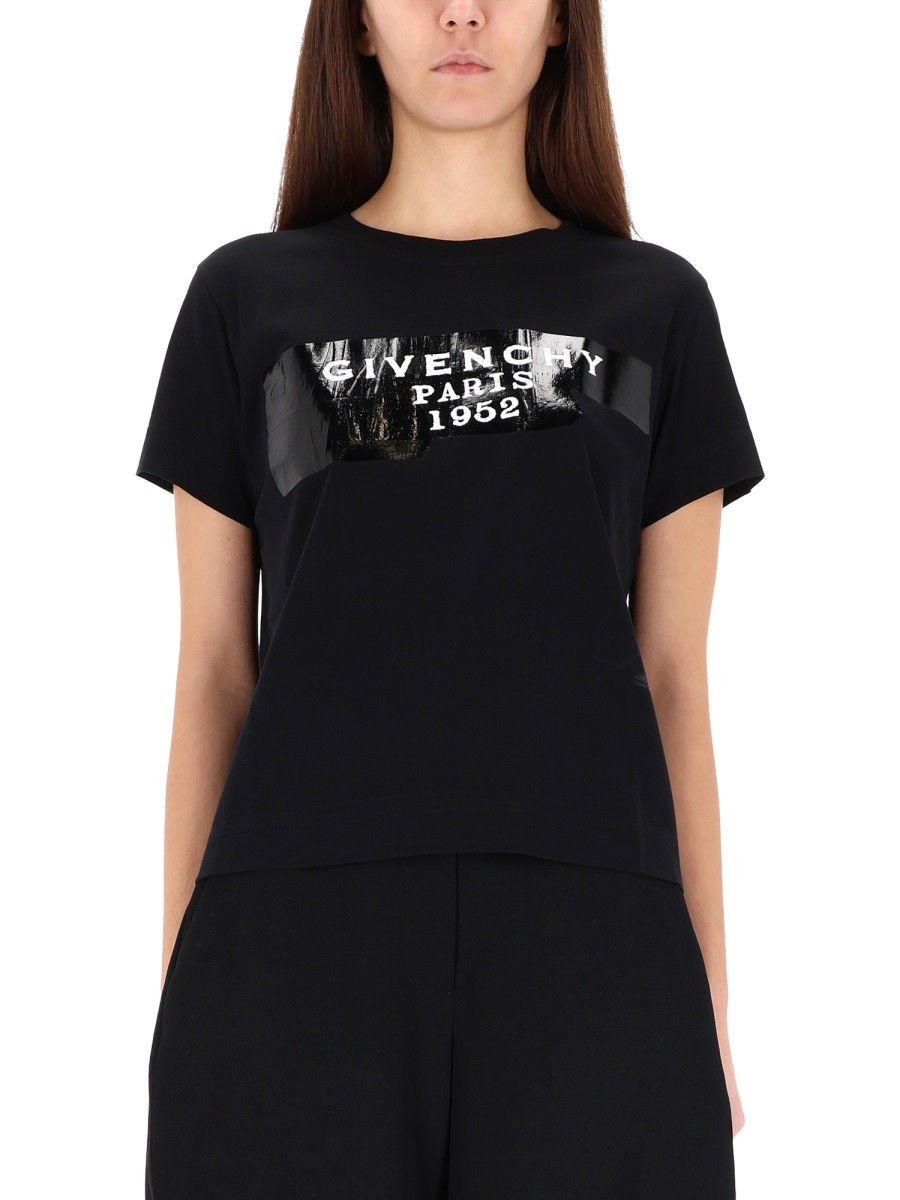 Discover the authentic Givenchy women's T-SHIRT "TAPE" in Black