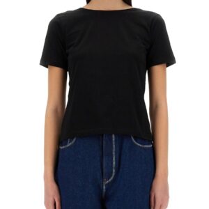 Explore the authentic NINA RICCI women's T-SHIRT WITH BACK NECKLINE in Black