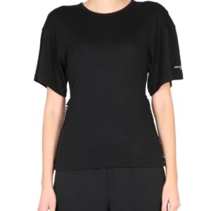 Explore the authentic stella mccartney women's T-SHIRT WITH CHAIN DETAIL in Black