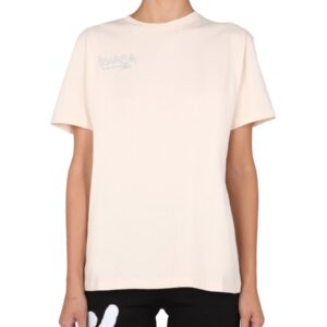 Explore the authentic Disclaimer women's T-SHIRT WITH CRYSTAL LOGO in White