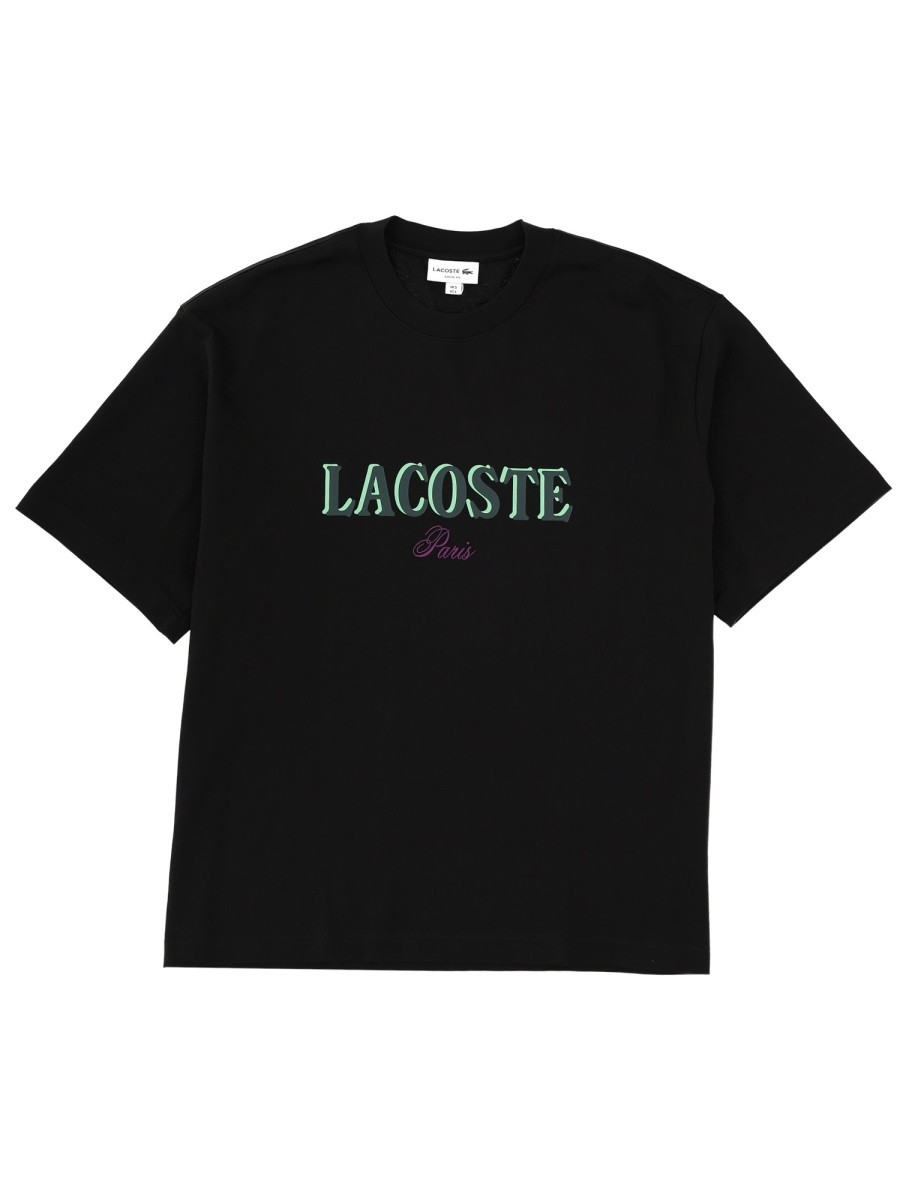 Refresh your wardrobe with the Lacoste men's T-SHIRT WITH GRAPHICS in Black