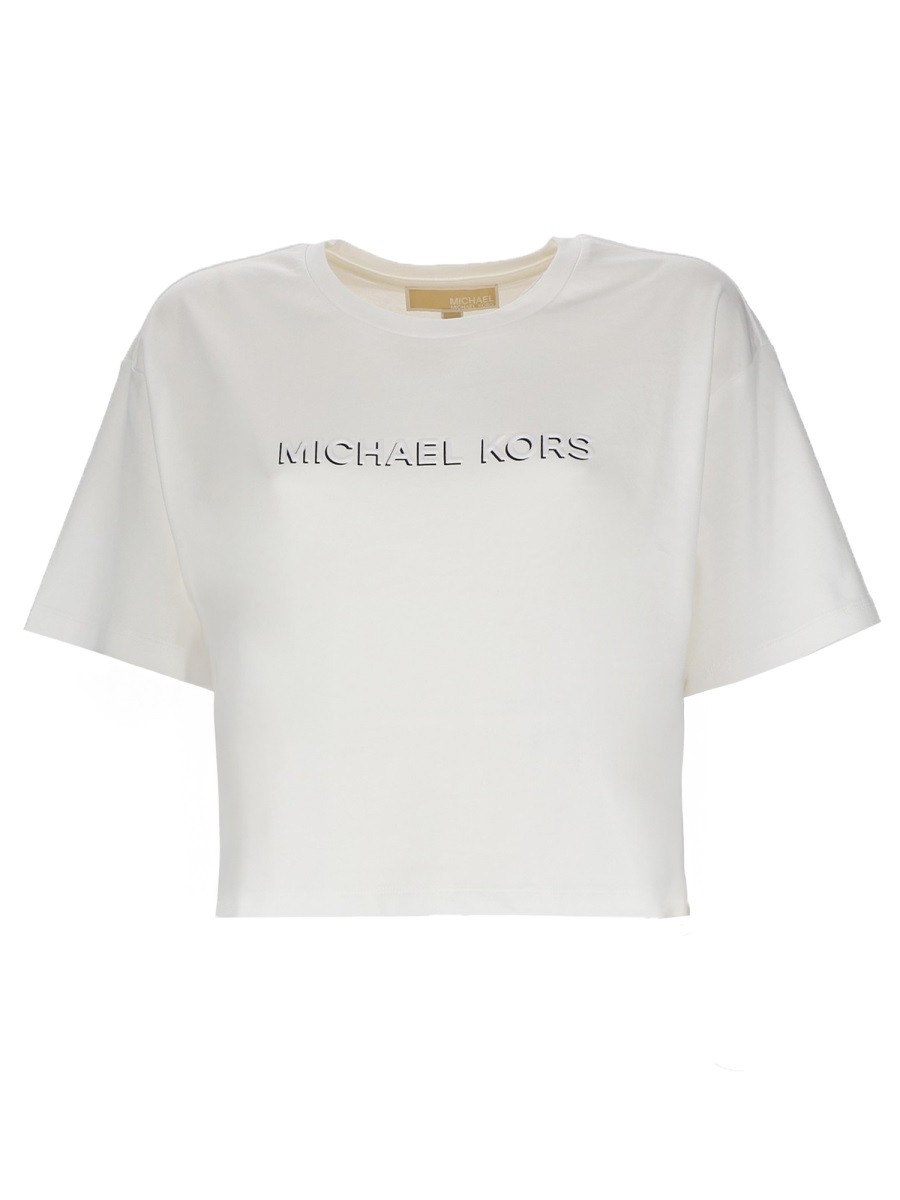 Explore the authentic MICHAEL BY MICHAEL KORS women's T-SHIRT WITH LOGO in White