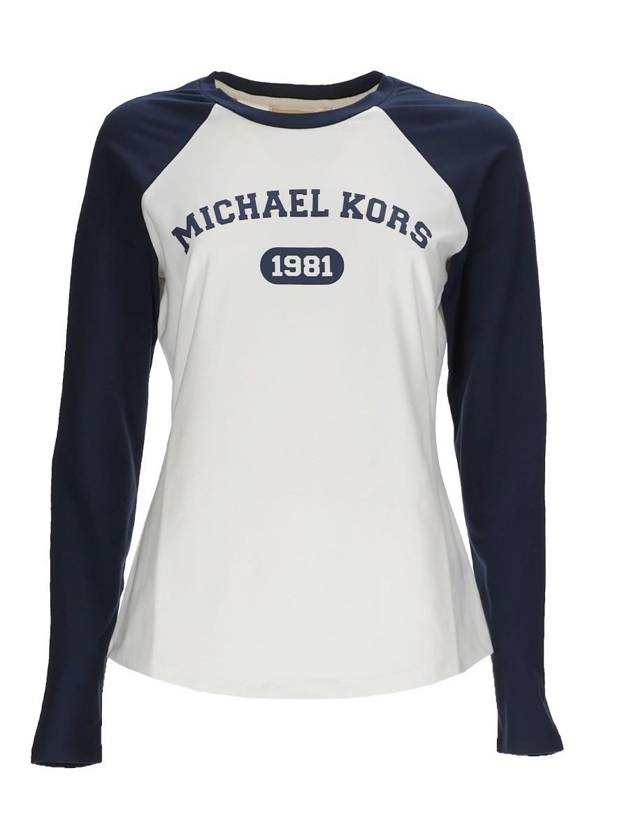 Discover the authentic MICHAEL BY MICHAEL KORS women's T-SHIRT WITH LOGO in Blue