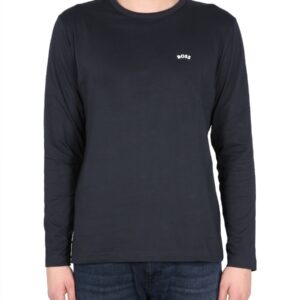 Discover the authentic Boss men's T-SHIRT WITH LOGO in Blue