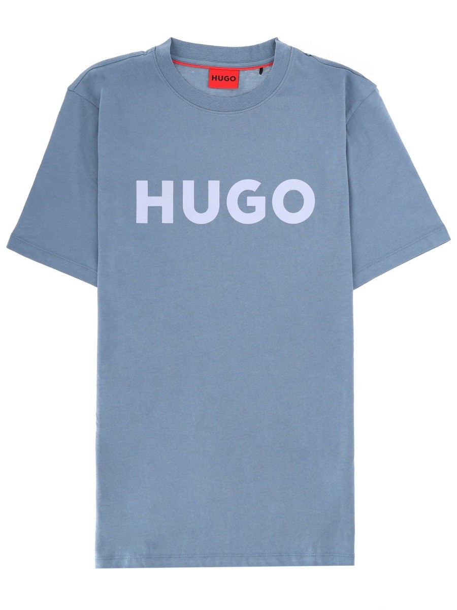 Discover the authentic Hugo men's T-SHIRT WITH LOGO in Blue