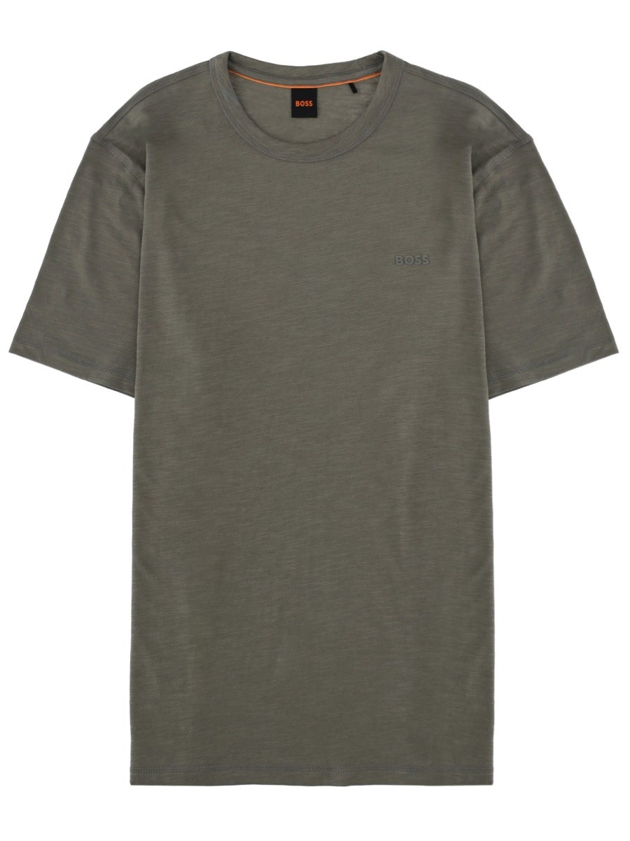 Discover the authentic Boss men's T-SHIRT WITH LOGO in GREEN