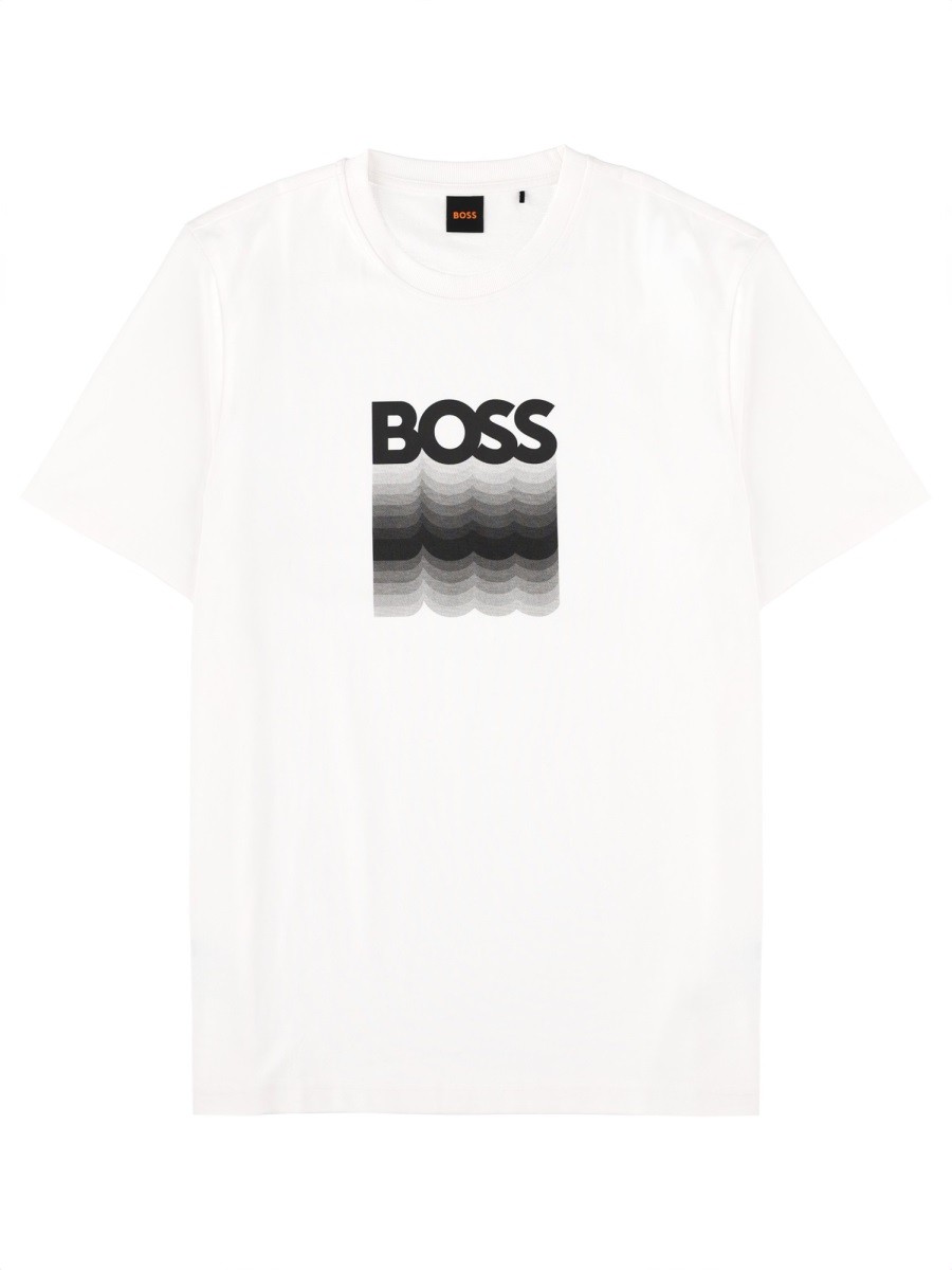 Discover the authentic Boss men's T-SHIRT WITH LOGO in White