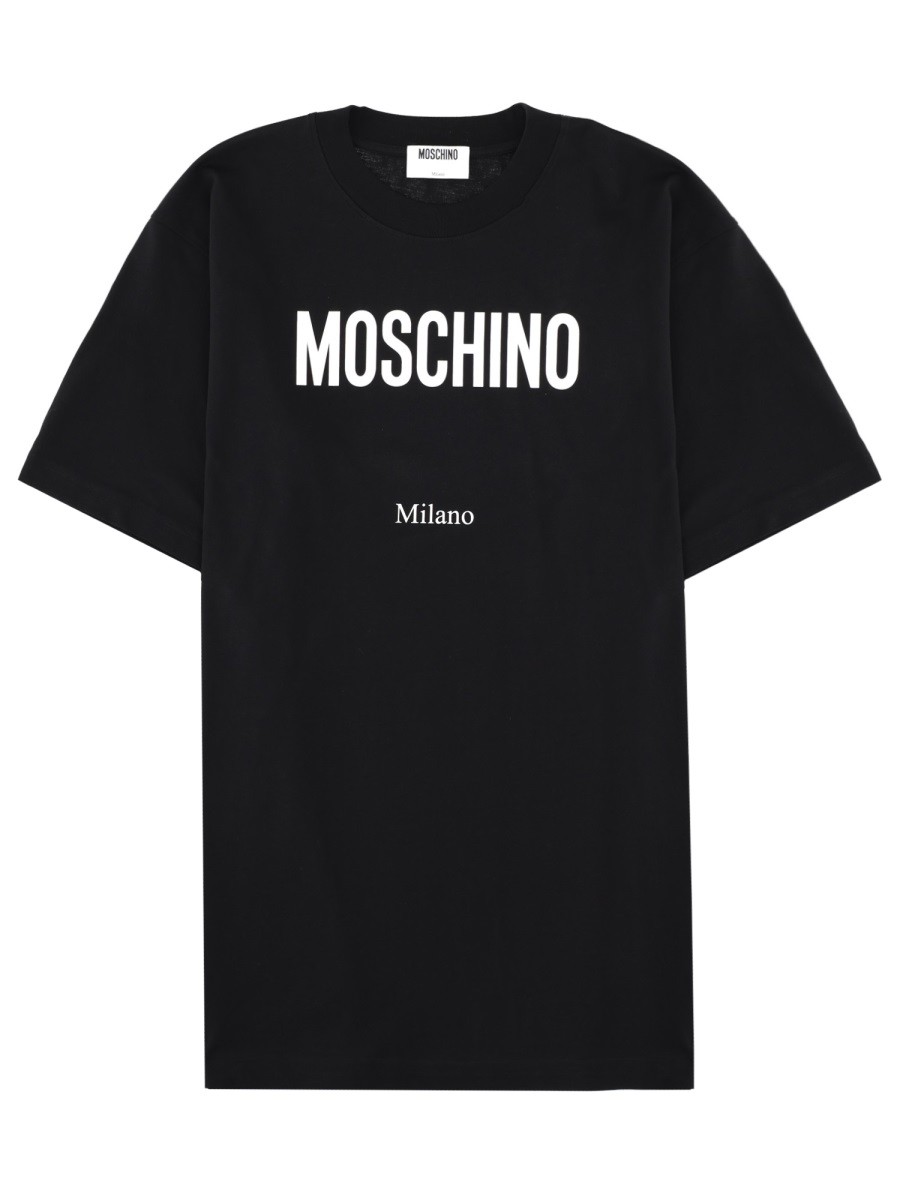 Discover the authentic Moschino men's T-SHIRT WITH LOGO in Black