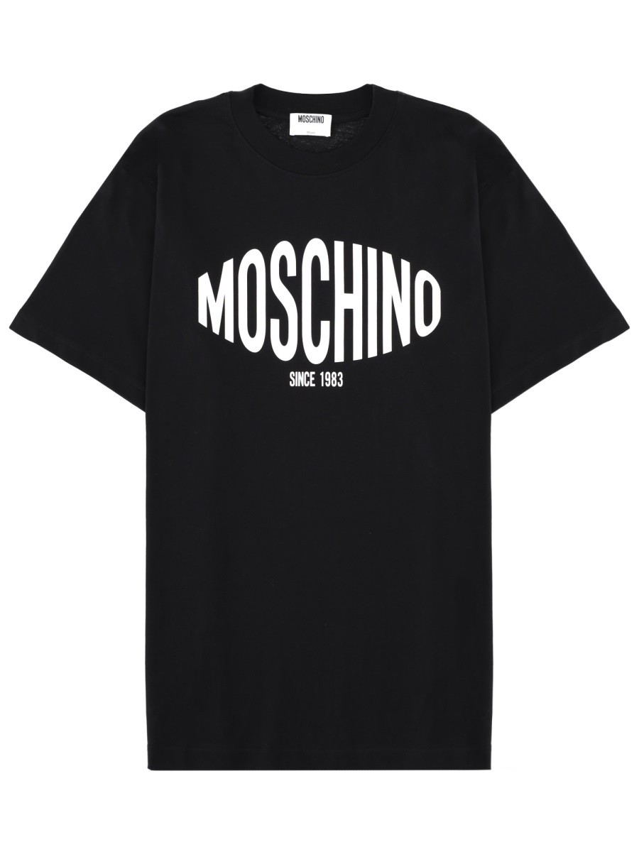 Discover the authentic Moschino men's T-SHIRT WITH LOGO in Black